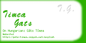 timea gats business card